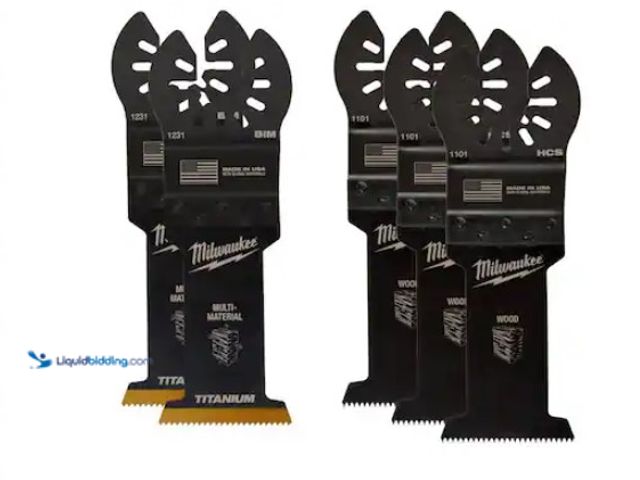 Lot 49-1547866 - Milwaukee 1-3/8 in. Multi-Tool Oscillating Blade Set (5-Piece) Model # 49-25-1135, New.  Ref#HDPA-10...