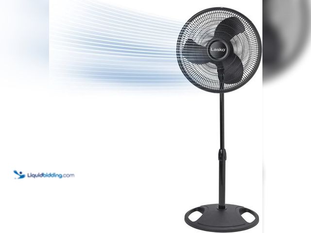 Lot 49-5544222 - Lasko 2521 16 Inch 3-Speed Quiet Adjustable Tilting Wide-Area Oscillating Standing Pedestal Fan for ...