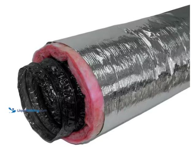 Lot 49-1624735 - Everbilt 7 in. x 25 ft. R8 Insulated Flexible Duct Silver Jacket Model # F8IFD7x300, Unused. REF#PA0...