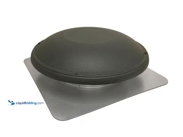 Lot 49-1622486 - Master Flow 1500 CFM Shingle Match Weathered Wood Power Roof Mount Attic Fan, Model # ERV6SMWW, Unus...