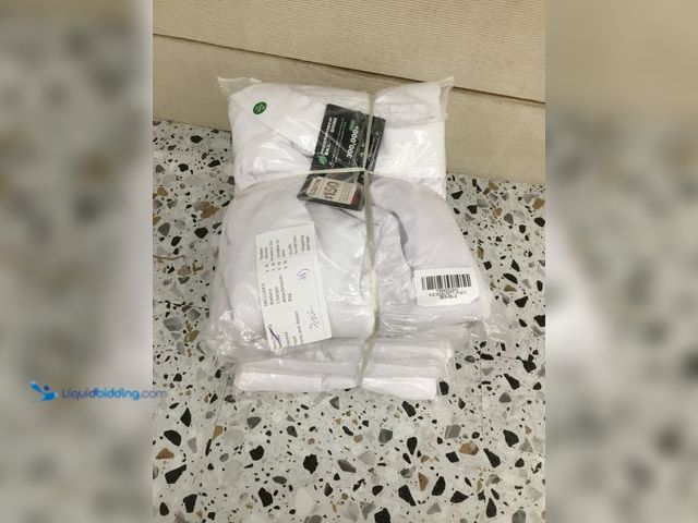 Lot 49-5410462 - Lot of 5. White  Synthetic Polyester Robe Set with Pants and Sheer Sleeves. Unused