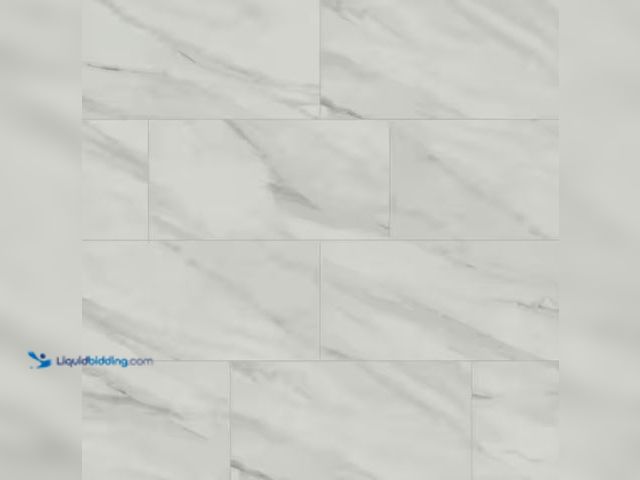 Lot 49-1602166 - Approx. (448) sq. ft. of Home Decorators Collection Kolasus White Matte White Stone Look Porcelain K...