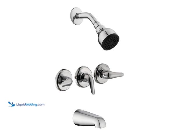 Lot 49-3616972 - Glacier Bay Aragon 3-Handle 1-Spray Tub and Shower Faucet in Chrome (Valve Included) - Unused Model ...