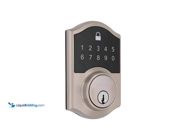 Lot 49-5552662 - QTY 2 - Defiant
Castle Satin Nickel Compact Touch Electronic Single Cylinder Deadbolt. Model # 32GC...