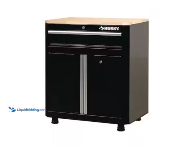 Lot 49-1624715 - Husky Ready-to-Assemble 28 in. W x 32.8 in. H x 18.3 in. D 24-Gauge 1-Shelf Steel Freestanding Cabin...