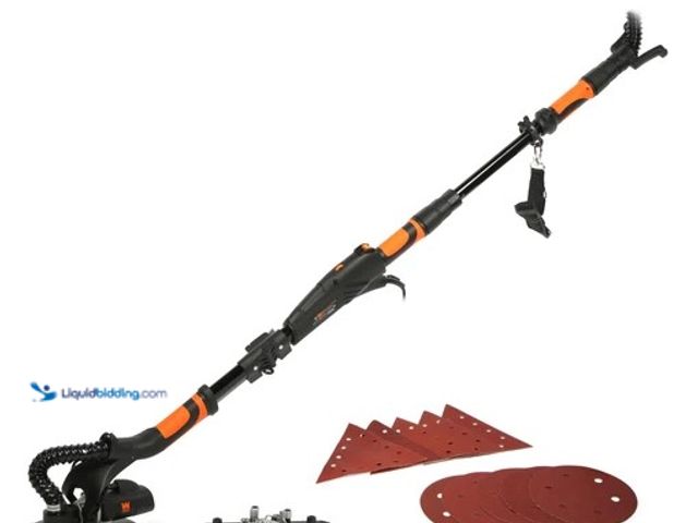 Lot 49-2004519 - WEN 5-Amp 2-in-1 Variable Speed Dual-Head Drywall Sander with 15-Foot Dust Hose, Model #DW5084, Slig...