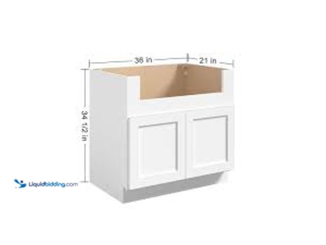 Lot 49-5476652 - Hausvita 36 in. W x 24 in. D x 34.5 in. H in Shaker White Plywood Ready to Assemble Farm Sink Base C...