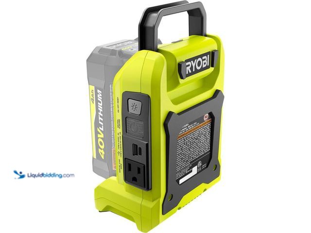 Lot 49-5406781 - Ryobi 40V 300-Watt Portable Battery Inverter Power Source (Tool Only), Model # RYi300BG, Unused, No ...