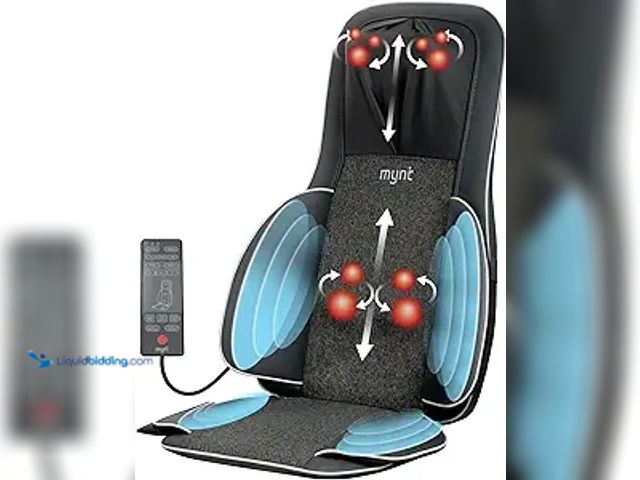 Lot 49-3600472 - Mynt FSA Eligible HSA Approved Shiatsu Neck and Back Massager for Chair with 10 Deep Kneading Nodes,...