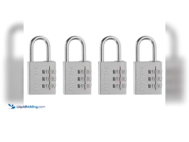 Lot 49-5449397 - Master Lock
Combination Lock, Resettable 3-Dial, 4 Pack New