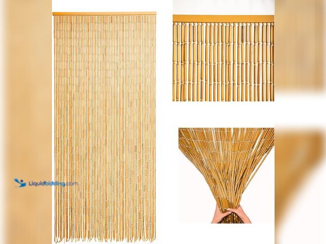 Lot 49-5552498 - Beaded Curtain 36 W X 79 H, Beaded Curtains for Doorways with Door Beads, Bamboo Wood Bead Curtain P...