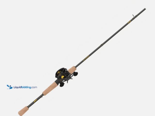 Lot 49-2024715 - Lew’s Classic Baitcast Reel and Fishing Rod Combo, 6-Foot 6-Inch, 1-Piece Rod, RH Retrieve Reel, Mod...