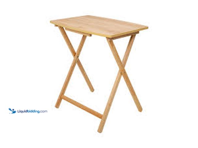Lot 49-5546253 - qty 4 - Peakform TV Tray Wood Natural Model: 081483831374 New