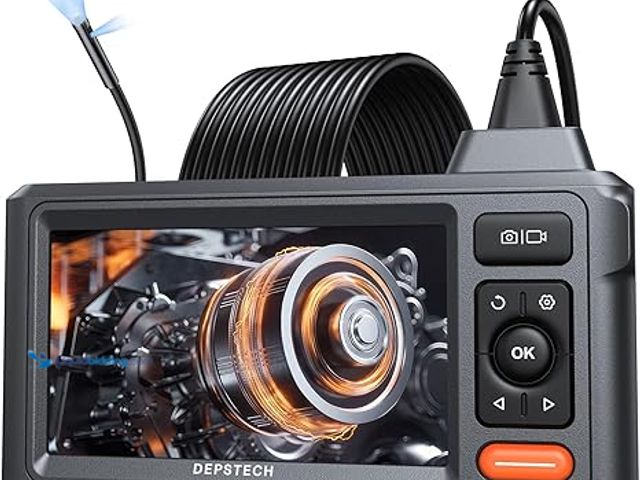 Lot 49-1520428 - DEPSTECH Dual-Lens Endoscope Camera with Light, DEPSTECH 1080P HD Borescope with 5" IPS Screen, 16.5...