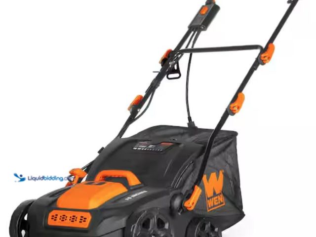 Lot 49-2006113 - WEN 15 in. 15-Amp 2-in-1 Electric Dethatcher and Scarifier with Collection Bag, Model # DT1526, Used...