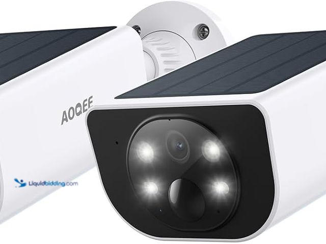 Lot 49-3528919 - Security Cameras Wireless Outdoor-2.4Ghz WiFi Home Security Cameras with built-in Solar Panel, 2K Co...