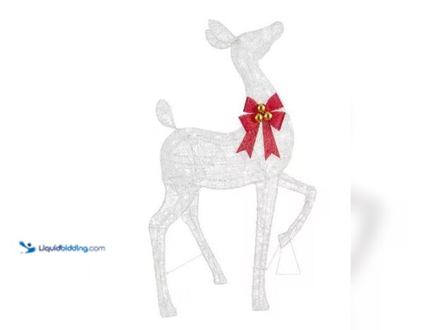 Lot 49-1540819 - Home Accents Holiday, 3.5 ft. Icicle Shimmer Twinkling LED Doe Holiday Yard Decoration Y17, Model # ...