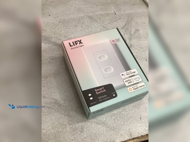 Lot 49-5488026 - LIFX Smart Switch, 2 Button in-Wall Wi-Fi Smart Touch Switch (White). Model: LFSPWHT1FUS. Unused