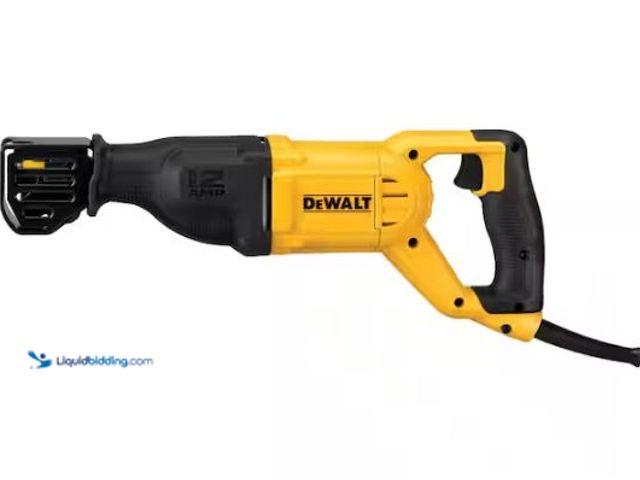 Lot 49-1569577 - DEWALT 12 Amp Corded Variable Speed Reciprocating Saw, Model # DWE305, Slightly used, Works.  Ref#SB...