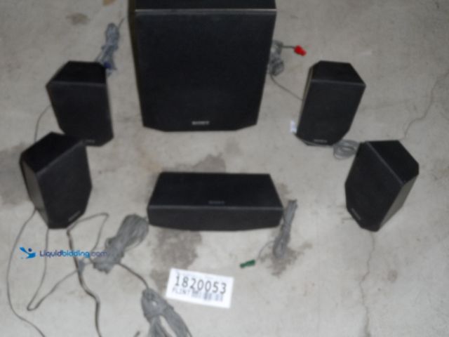 Lot 49-1820053 - 6 Sony SS-WSB122, SS-TSB121 Surround Sound Speakers 5 Sony Surround Sound Speakers With 1 Subwoofer,...