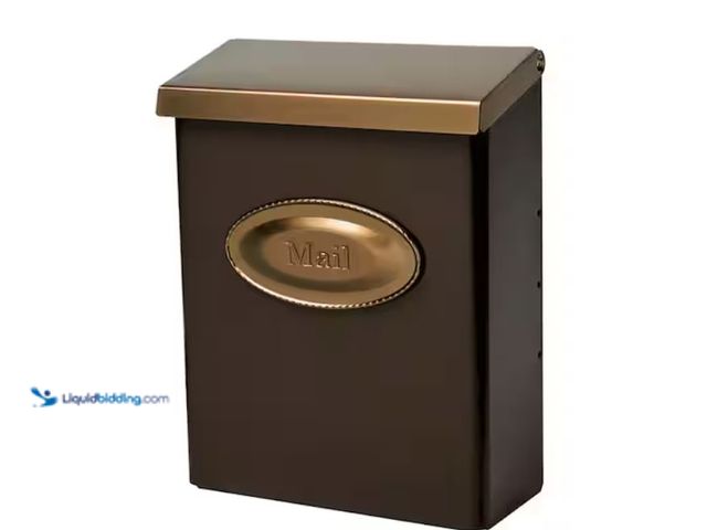 Lot 49-3614838 - Architectural Mailboxes Designer Venetian Bronze with Brushed Brass, Medium, Steel, Locking, Wall Mo...