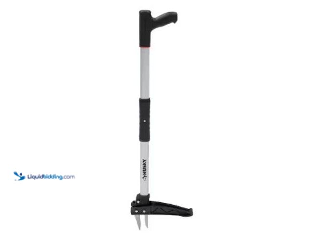 Lot 49-2022336 - Husky 40 in. Stainless Steel Claw Garden Weeder with Slide Release Ejector and Trigger Handle, Heavy...