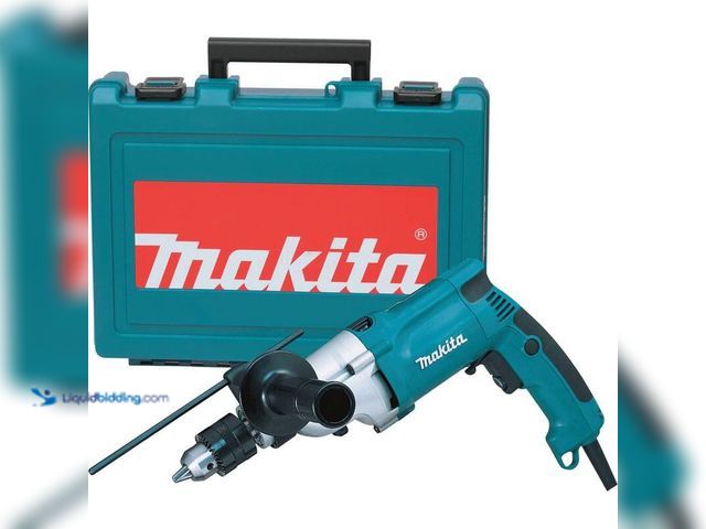 Lot 49-3564693 - Makita 6.6 Amp 1/2 in. Corded Variable Speed Hammer Drill with Torque Limiter Side Handle Depth Gaug...