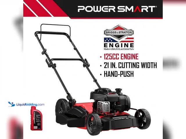 Lot 49-5556940 - PowerSmart
21 in. 2-in-1 125cc Gas Push Mower, Briggs and Stratton Engine, Quick Start, 6-Position ...