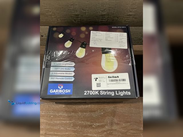 Lot 49-3529042 - GARIBOSH 2700K String Lights (49ft-20 Bulbs) (2packs) New