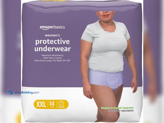 Lot 49-5406888 - (3) Packs of Amazon Basics Incontinence Underwear for Women, Protective, Disposable, Postpartum, Max...