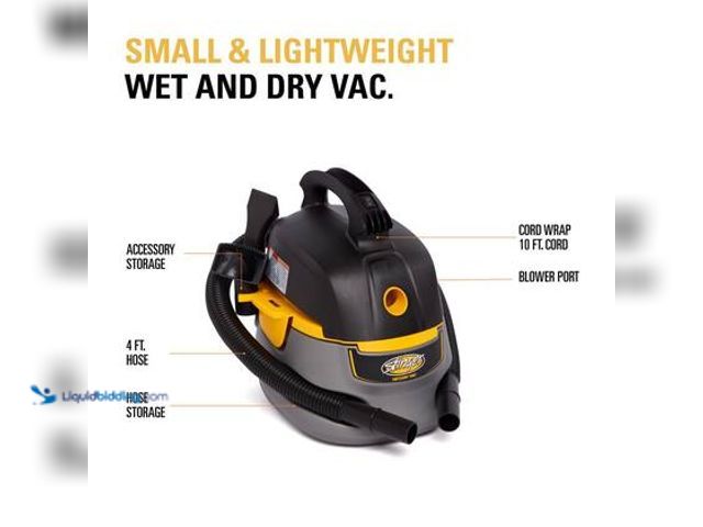 Lot 49-5559255 - Stinger 2.5 Gal. 1.75 Peak HP Small Shop Vacuum Wet Dry Vac. Model # HD2025. unused