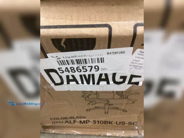 Lot 49-5486579 - Black Computer Office Chair Item#:ALF-MP-310BK-US-SC Item is Factory Sealed with attachments and har...