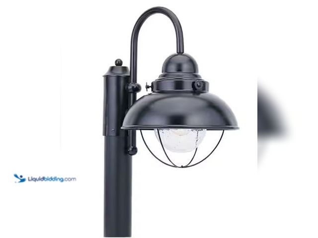 Lot 49-2001456 - Generation Lighting Sebring 1-Light Outdoor Black Lamp Post Light Top, Model # 8269-12, Unused, Has ...