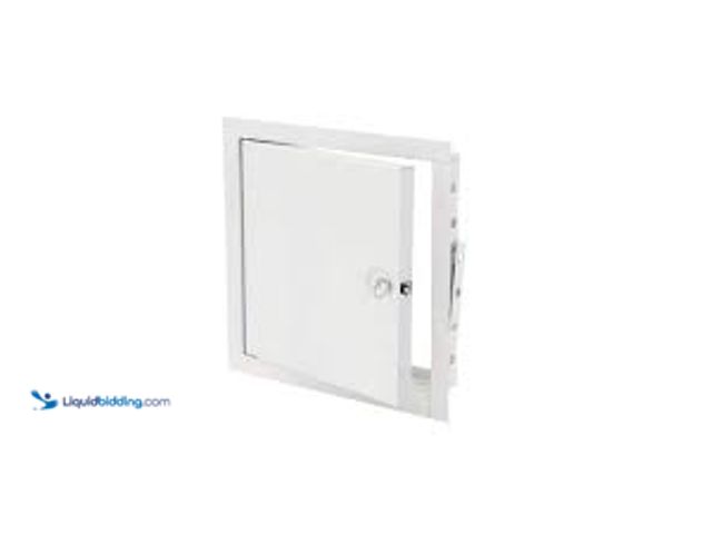 Lot 49-5438097 - Elmdor 24 in. x 24 in. Fire Rated Wall Access Panel. Model # FR24X24PC-CL. Unused, corner bent