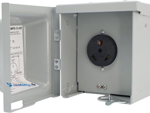 Lot 49-5572376 - Connecticut Electric  Connecticut Ps-13-Hr Weatherproof Power Outlet Panel, 120 V, 30 A, Nema Tt-30R...