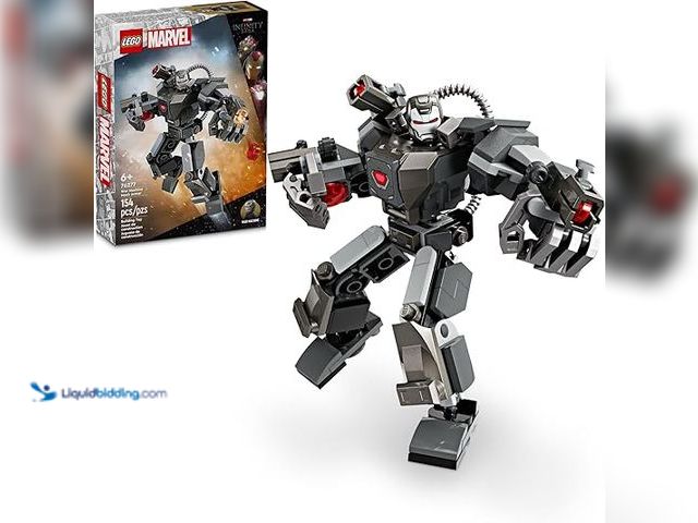 Lot 49-5443984 - LEGO Marvel War Machine Mech Armor, Buildable Marvel Action Figure Toy for Kids with 3 Stud Shooters...