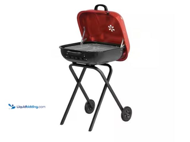 Lot 49-1627015 - Americana Walk-A-Bout Portable Red Charcoal Grill Model # 4200.0A236, Unused, Has Attachments, Scuff...