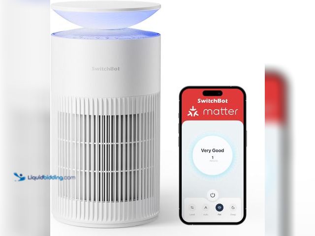 Lot 49-5437918 - SwitchBot Air Purifiers for Home Large Room with Matter Up to 3620 ft², 20dB, Washable Pre-filter, P...