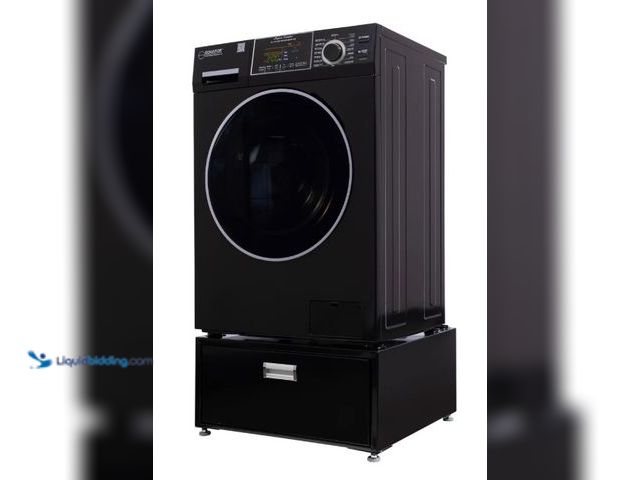 Lot 49-1523595 - Equator All-in-one Washer Dryer CONVERTIBLE PET Sanitize Cycle 1.62 cf/15 lbs 1400RPM + Pedestal EZ ...