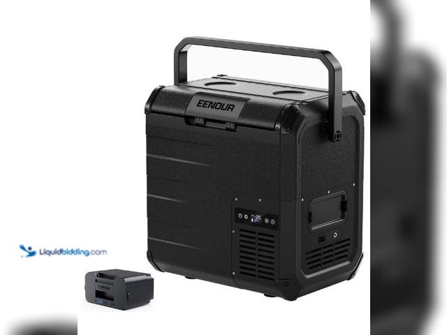 Lot 49-5441487 - EENOUR D18 19Qt/18L 12V Car Refrigerator with Detachable Battery – Solar/AC/DC Powered Car Freezer, ...