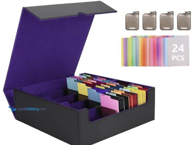 Lot 49-5436634 - Venssu Card Storage Box For Trading Cards With Dedicated Card Supporters,3000+ Mtg Deck Box With 24 ...