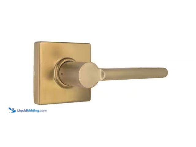 Lot 49-1622669 - Lot of (2) Defiant Tonebridge Brushed Gold Hall/Closet Door Handle with Square Rose, Model # 32LS3XM...