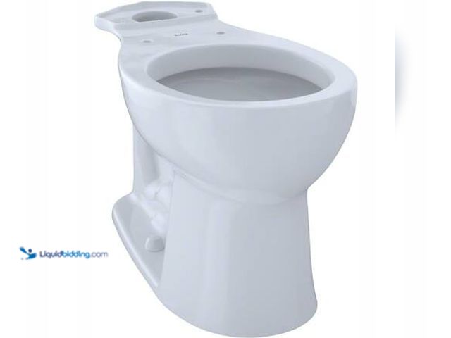 Lot 49-5546383 - TOTO Entrada Round Toilet Bowl ONLY. Cotton White Model # c243ef#01 unused.