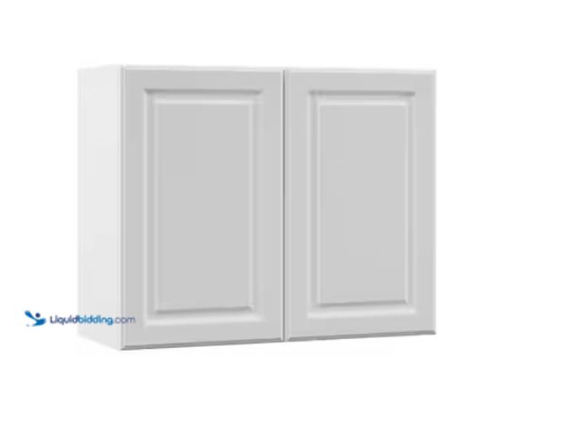 Lot 49-1632115 - Hampton Bay Designer Series Elgin 30 in. W x 12 in. D x 24 in. H Assembled Raised Panel Wall Bridge ...