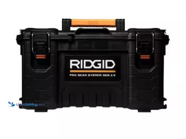 Lot 49-1625360 - RIDGID Pro Gear System Gen 2.0 Stackable Durable 22 in. Modular Tool Box Storage With Heavy Duty Lat...