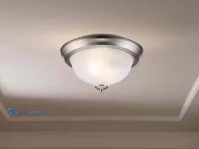 Lot 49-2026301 - Lot of (2). PRIVATE BRAND UNBRANDED 11.25 in. 2-Light Brushed Nickel Flush Mount Ceiling Light Fixtu...