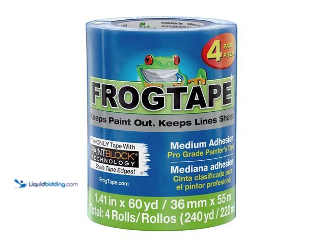 Lot 49-5484565 - FrogTape
Pro Grade 1.41 in. x 60 yds. Blue Painter's Tape with PaintBlock (4-Pack) New