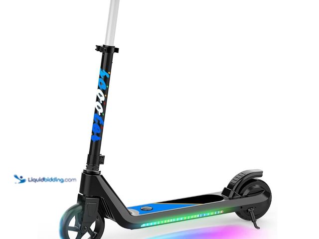 Lot 49-1578035 - LINGTENG Electric Scooter for Kids Age 6-10, Kick-Start Boost Scooter with Adjustable Speed and Heig...