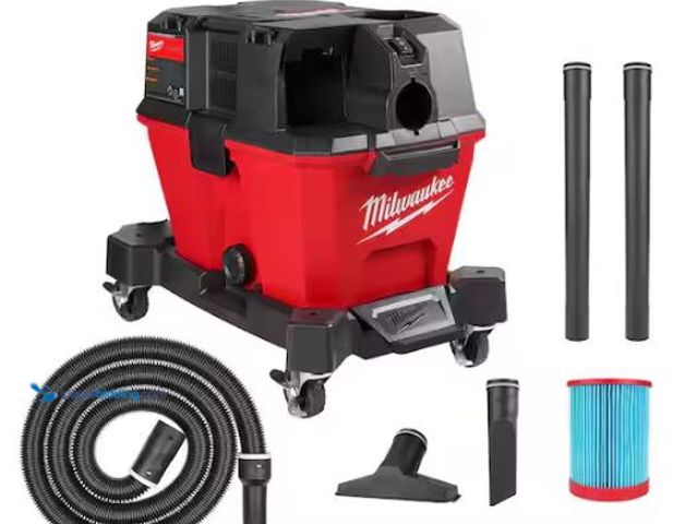 Lot 49-3473084 - Milwaukee M18 FUEL 6 Gal. Cordless Wet/Dry Shop Vacuum with Filter, Hose, and Accessories, Model # 0...