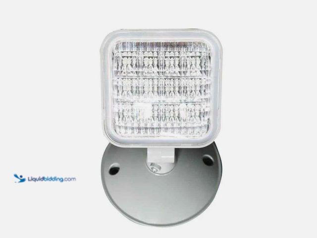 Lot 49-5543724 - QTY 2 - Commercial Electric 1.2W Single Head Gray LED Emergency Remote Head Light. Model #8537110083...